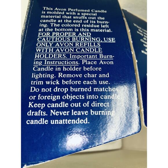 Avon Fostoria Blue The Mount Vernon Sauce Pitcher Candle Holder w Scented Candle - Picture 11 of 12